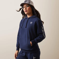 Ariat Logo Hoodie Women - NAVY ECLIPSE