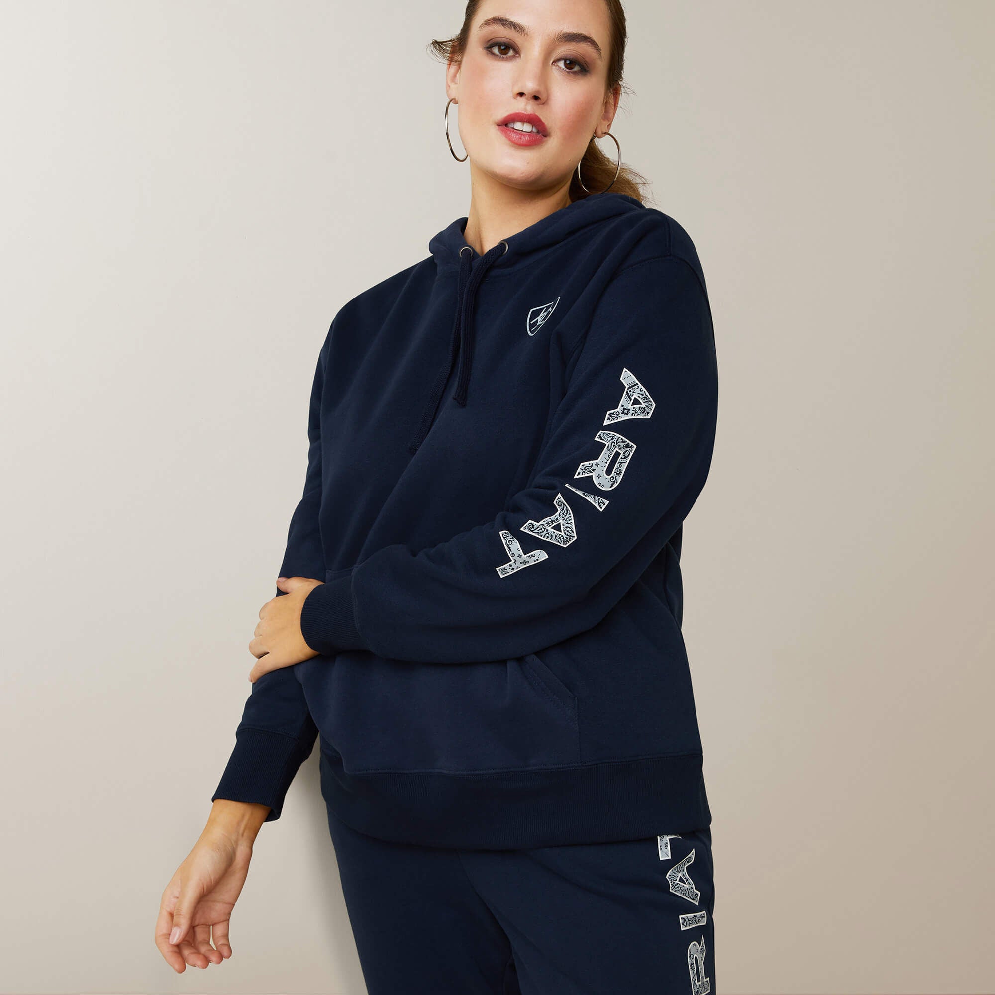 Ariat Logo Hoodie Women - NAVY ECLIPSE