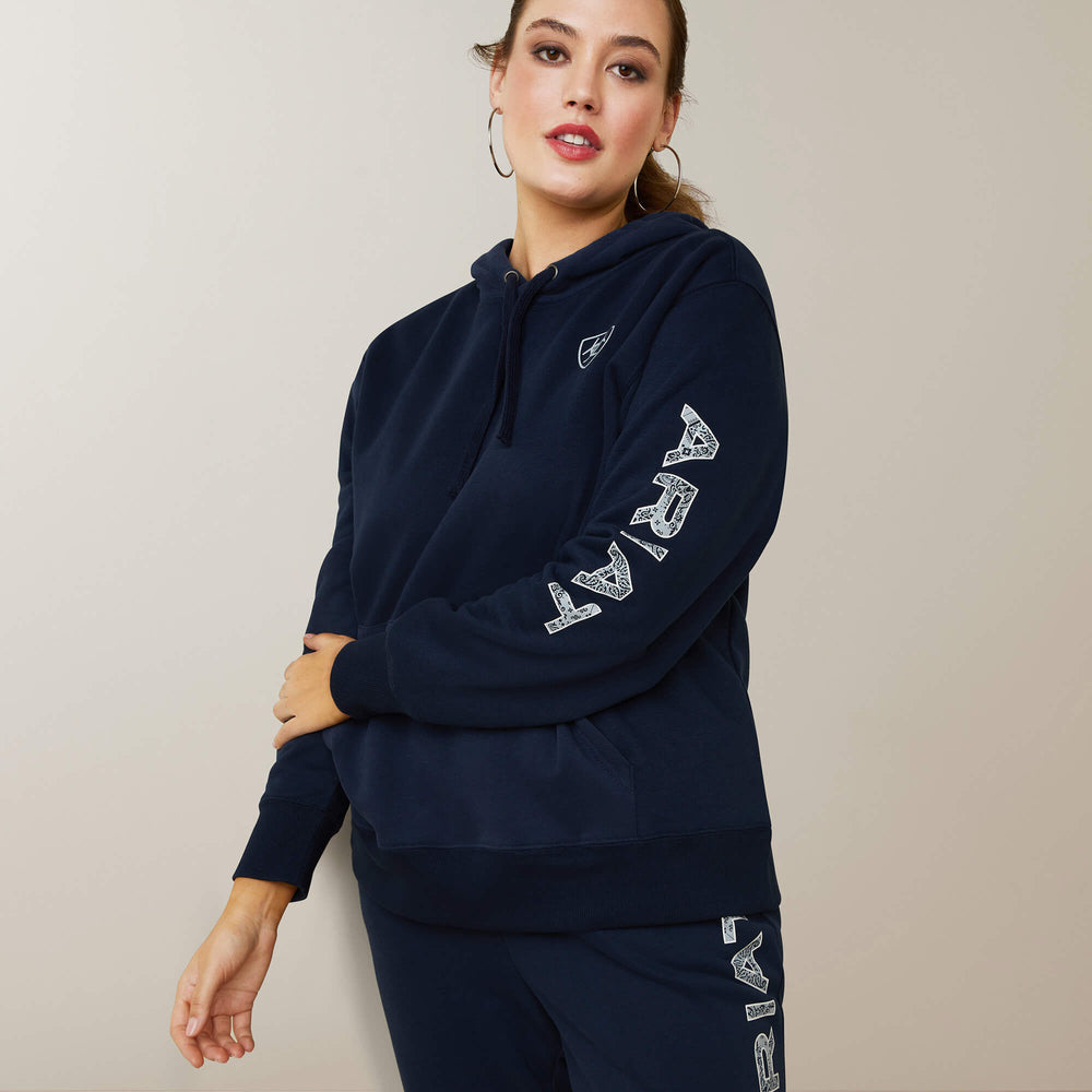 Ariat Logo Hoodie Women - NAVY ECLIPSE