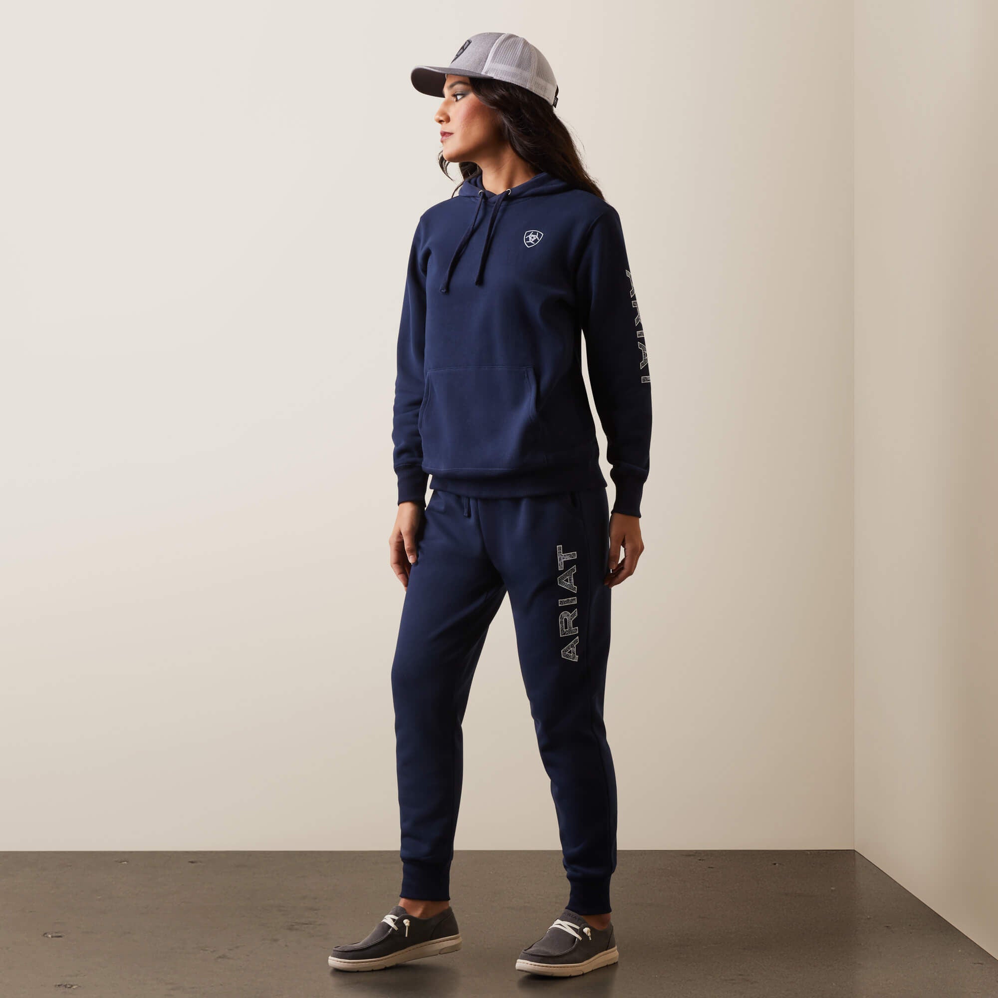 Ariat Logo Hoodie Women - NAVY ECLIPSE