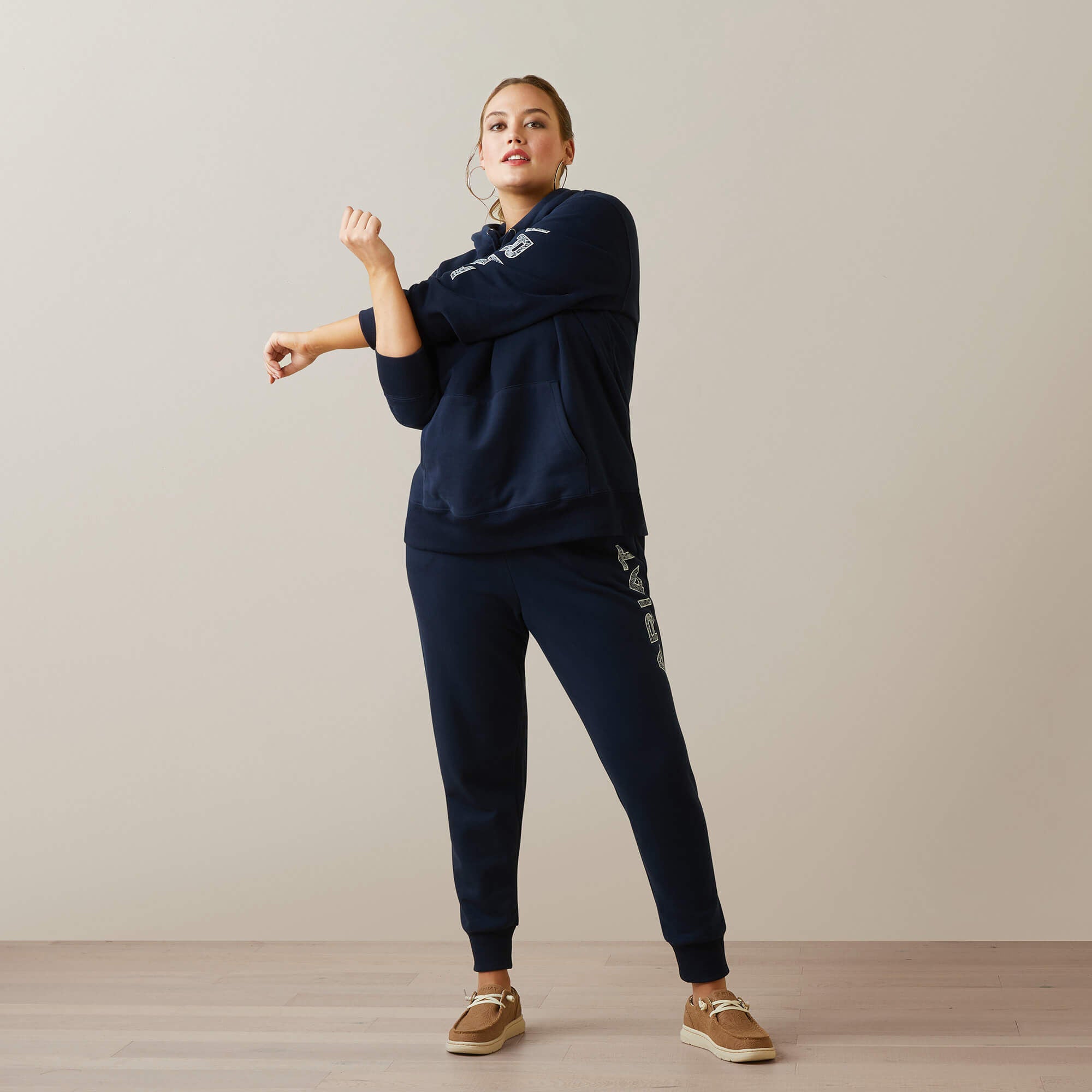 Ariat Logo Hoodie Women - NAVY ECLIPSE