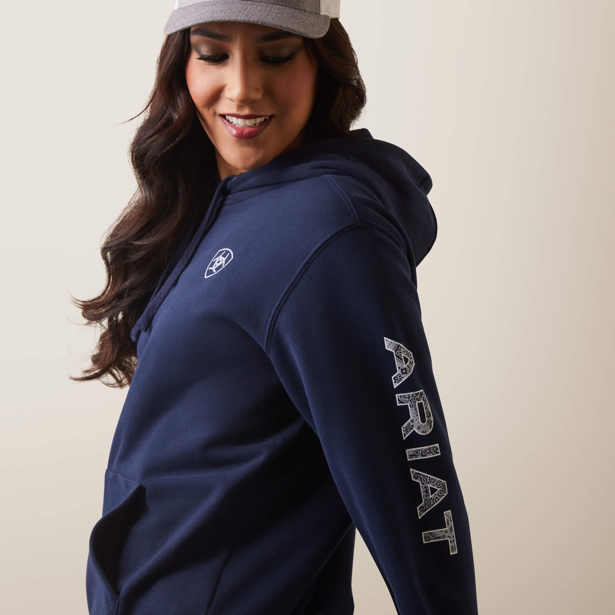 Ariat Logo Hoodie Women - NAVY ECLIPSE