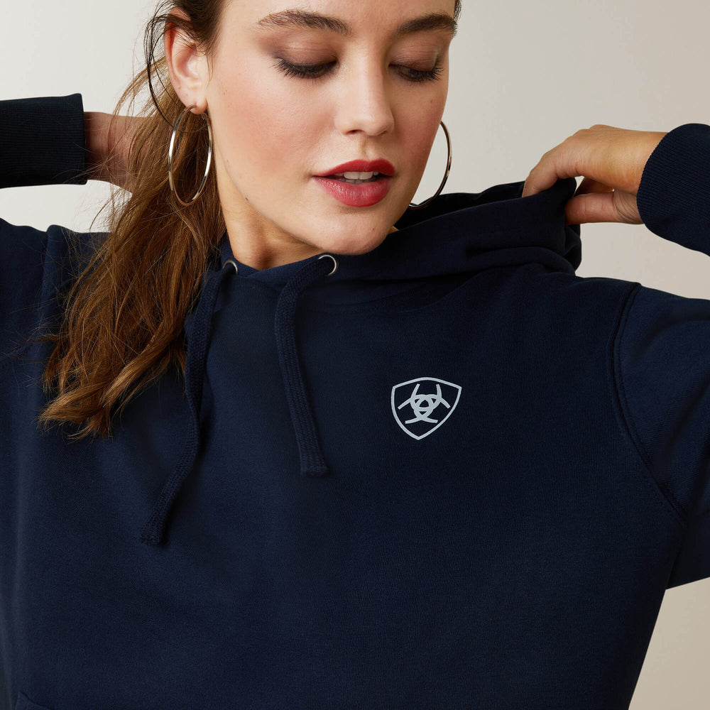 Ariat Logo Hoodie Women - NAVY ECLIPSE