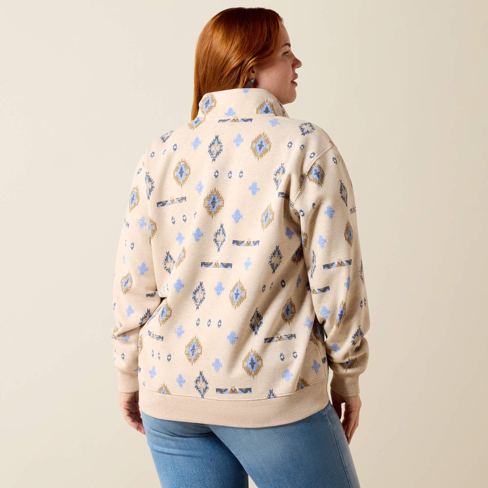 Sapphire 1/2 Zip Sweatshirt Women - OATMEAL HEATHER