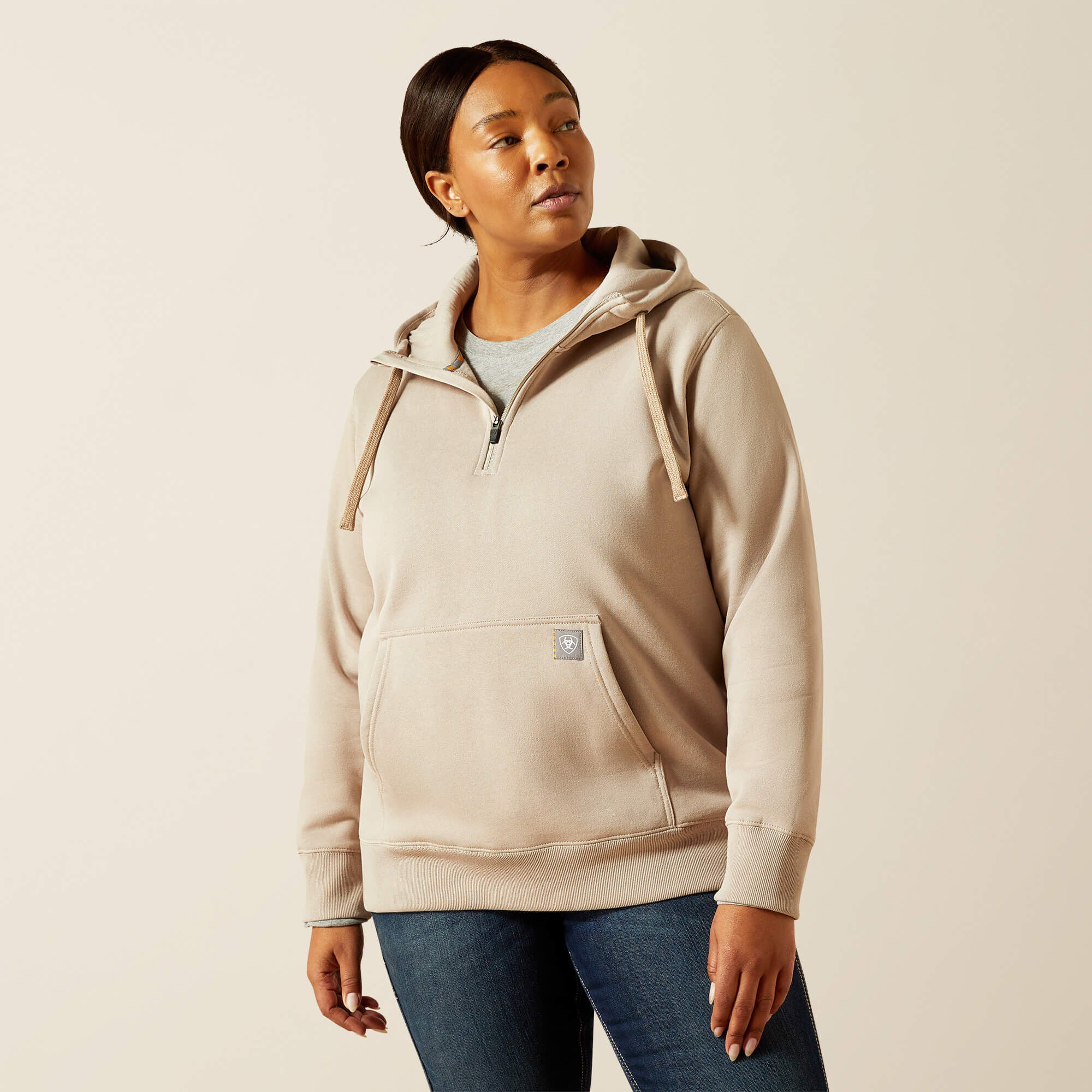 Rebar Skill Set 1/2 Zip Hoodie Women - STRING