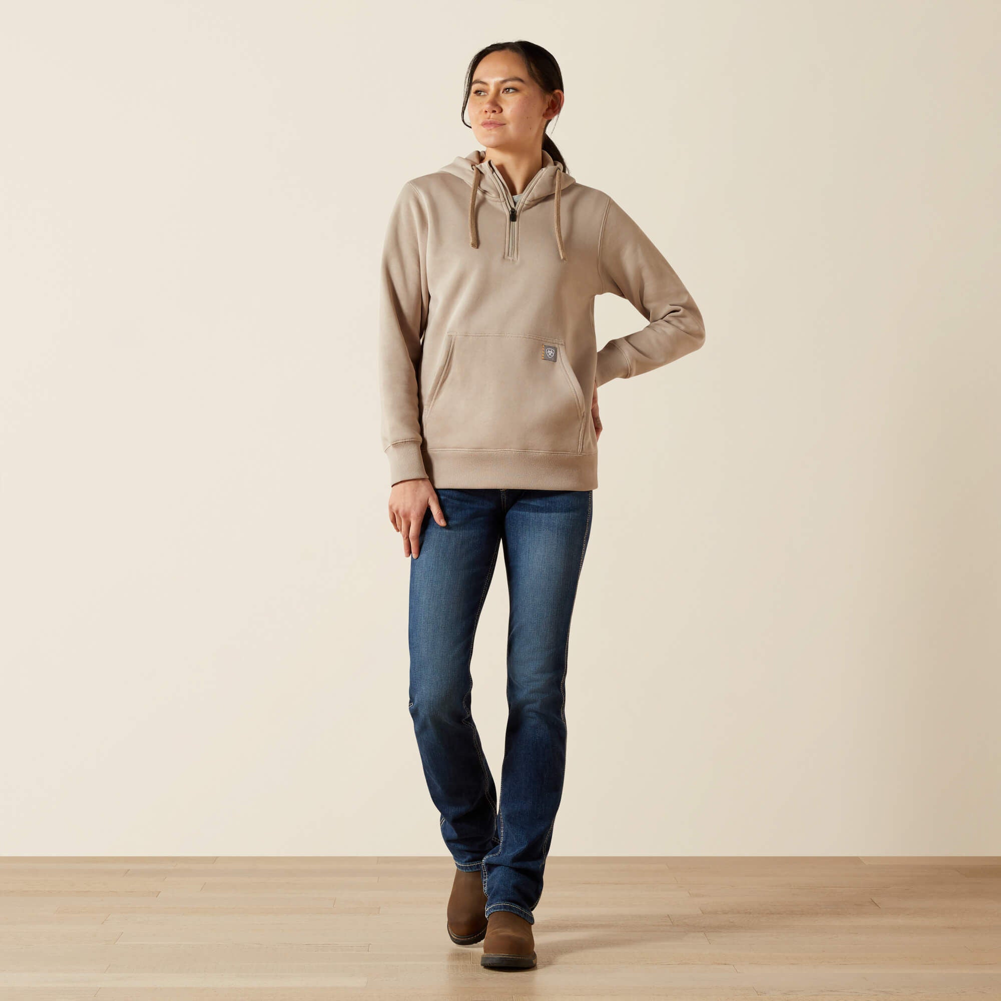 Rebar Skill Set 1/2 Zip Hoodie Women - STRING