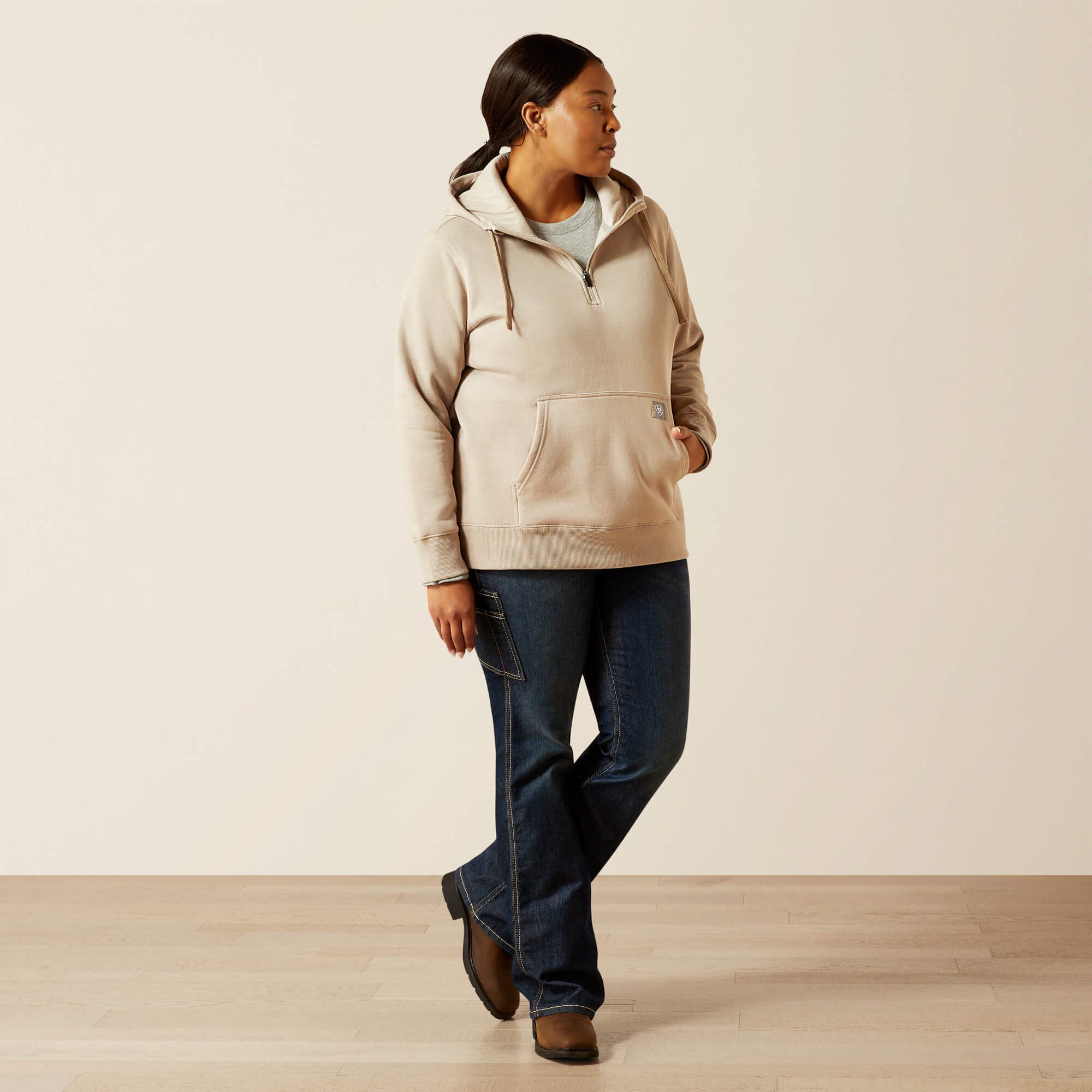 Rebar Skill Set 1/2 Zip Hoodie Women - STRING