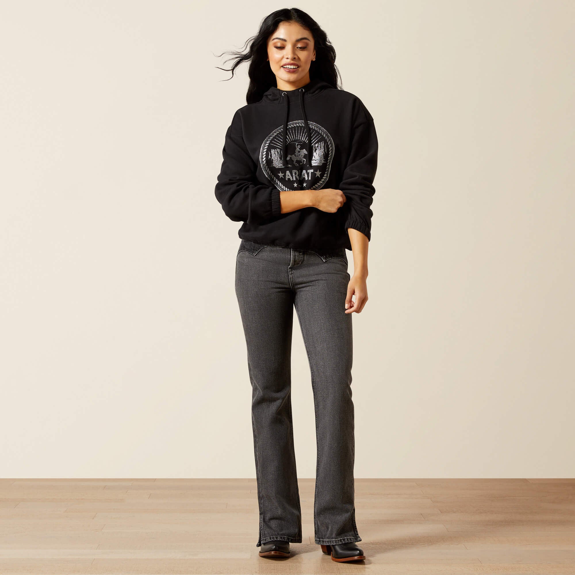 Essential Hoodie Women - BLACK