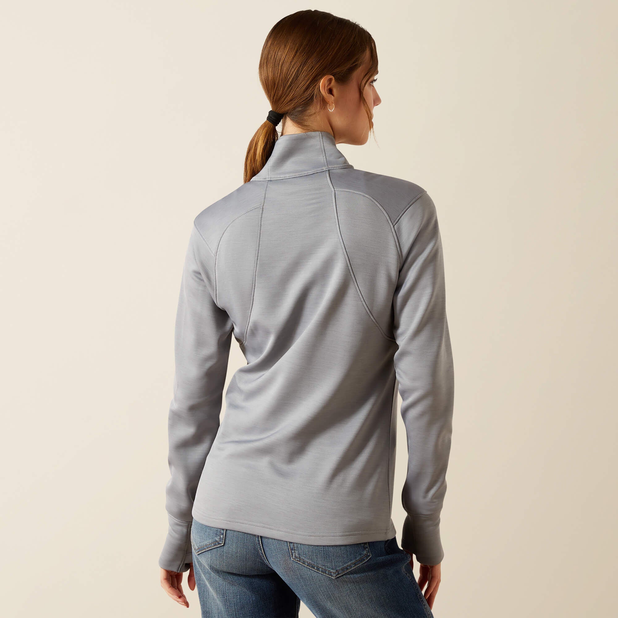 Team EQ 1/2 Zip Pullover Women - ALLOY HEATHER