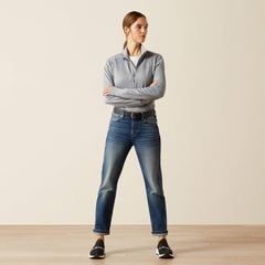 Team EQ 1/2 Zip Pullover Women - ALLOY HEATHER