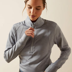 Team EQ 1/2 Zip Pullover Women - ALLOY HEATHER