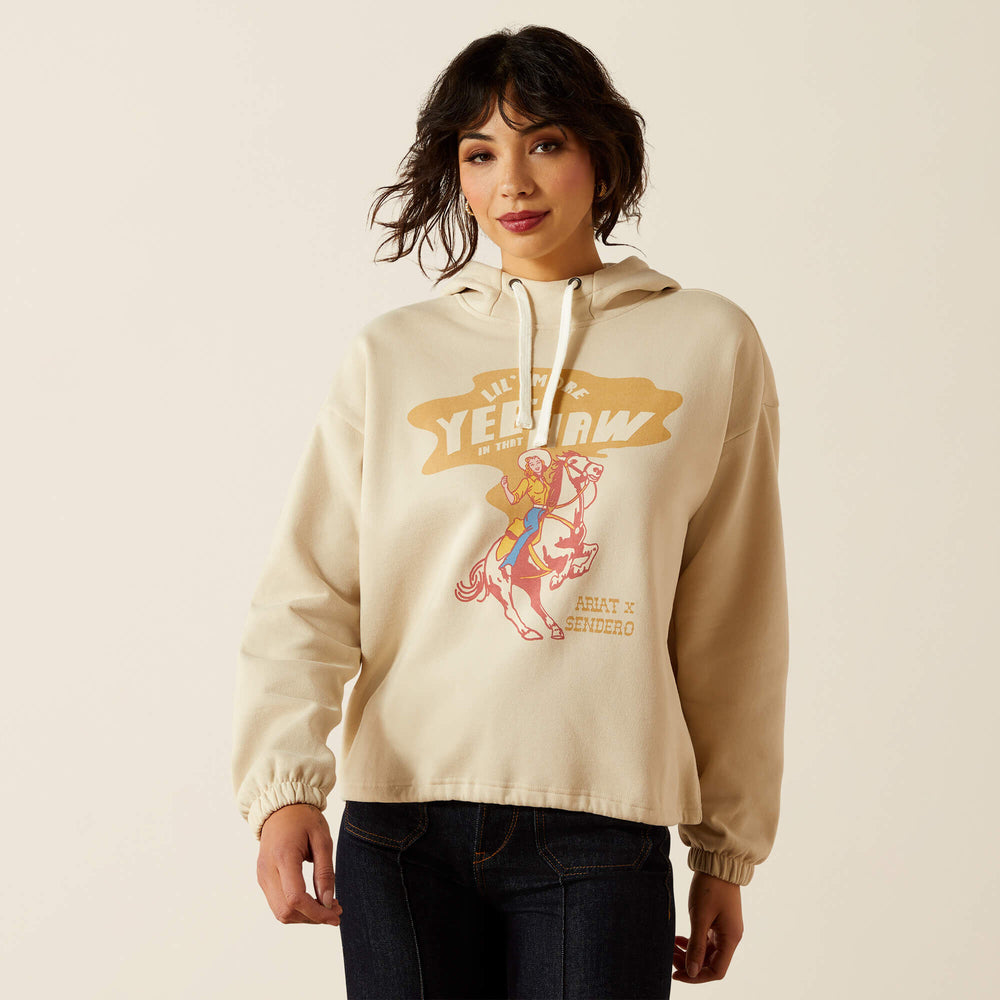 Essential Sendero Yeehaw Hoodie Women - OYSTER GREY