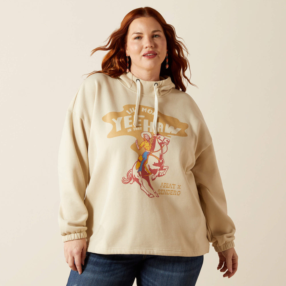 Essential Sendero Yeehaw Hoodie Women - OYSTER GREY