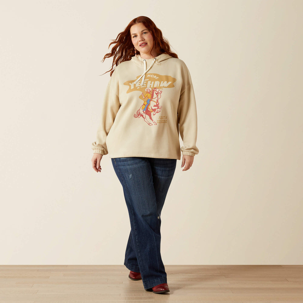 Essential Sendero Yeehaw Hoodie Women - OYSTER GREY