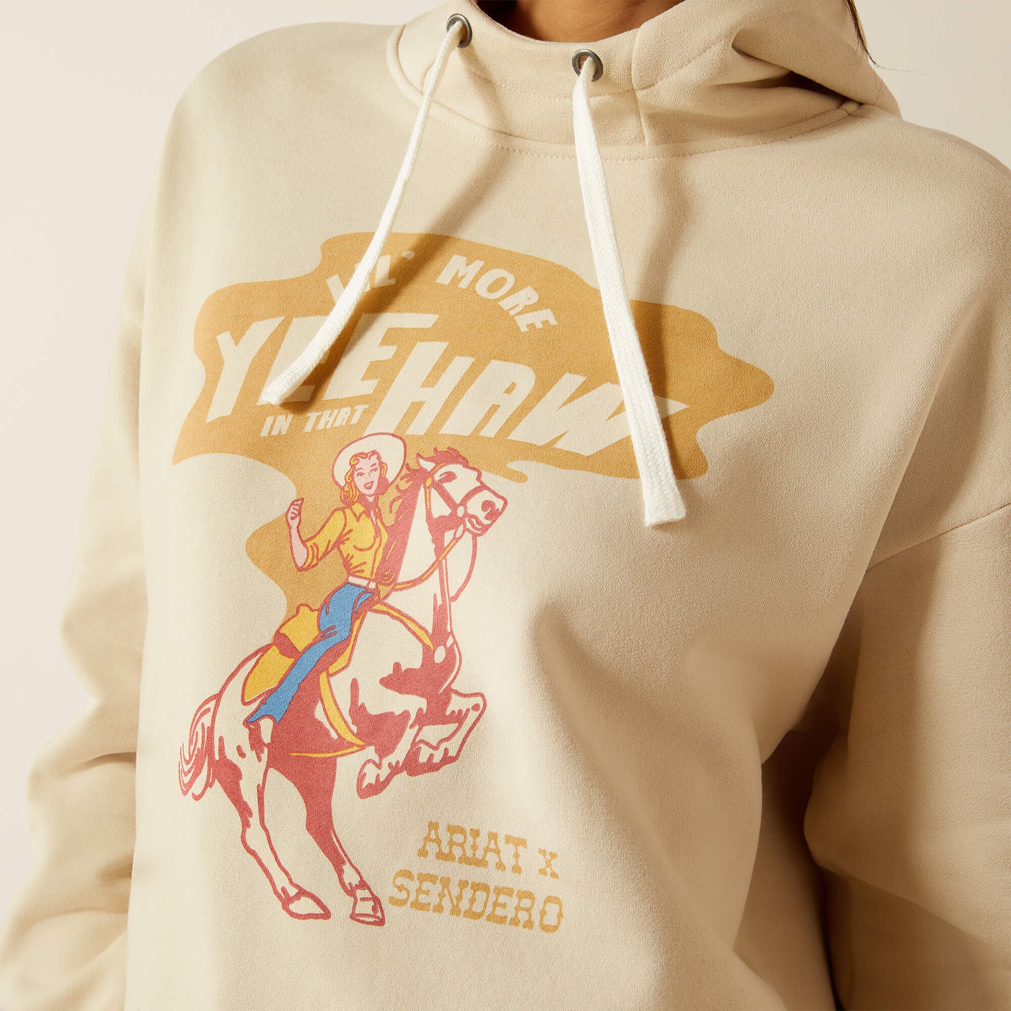 Essential Sendero Yeehaw Hoodie Women - OYSTER GREY