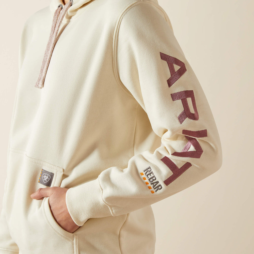 Rebar Graphic Hoodie Women - VANILLA ICE/ORCHID HAZE