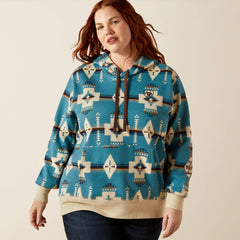 Ariat Logo 2.0 Hoodie Women - AGAVE SOUTHWEST PRINT