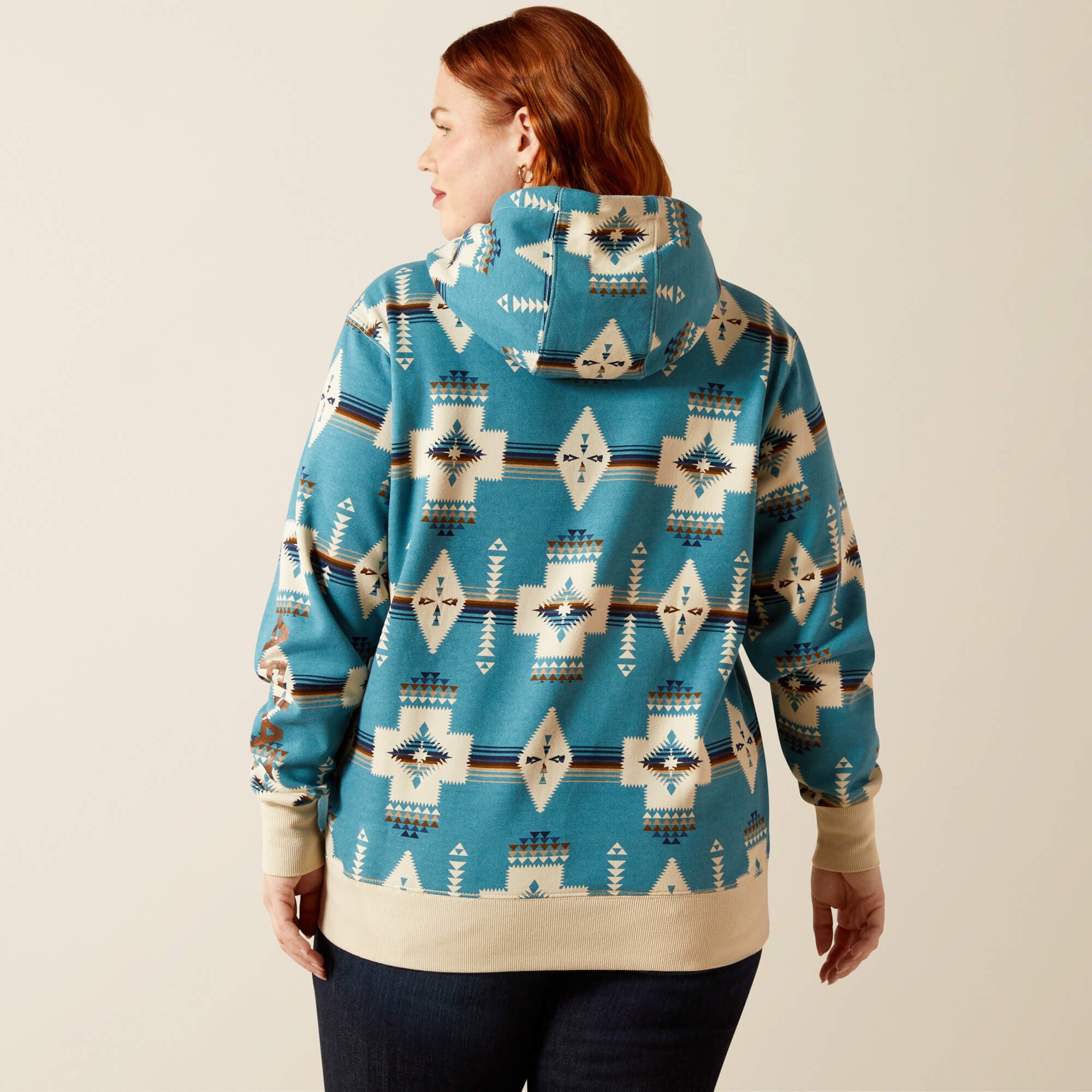 Ariat Logo 2.0 Hoodie Women - AGAVE SOUTHWEST PRINT