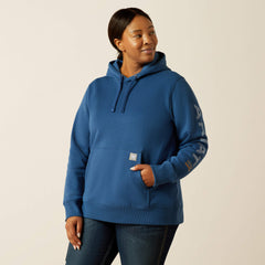 Rebar Graphic Hoodie Women - ENSIGN BLUE/ENDLESS SKY
