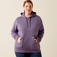 Rebar Lightweight Graphic Hoodie Women - MULLED GRAPE