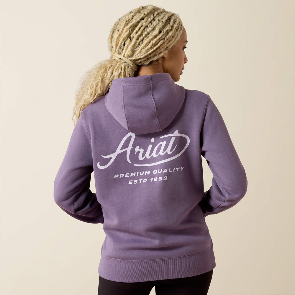 Rebar Lightweight Graphic Hoodie Women - MULLED GRAPE