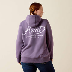 Rebar Lightweight Graphic Hoodie Women - MULLED GRAPE