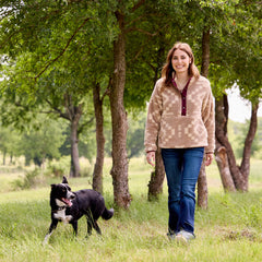 Berber Snap Front Sweatshirt Women - LONE RIDGE PRINT