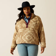 Berber Snap Front Sweatshirt Women - LONE RIDGE PRINT