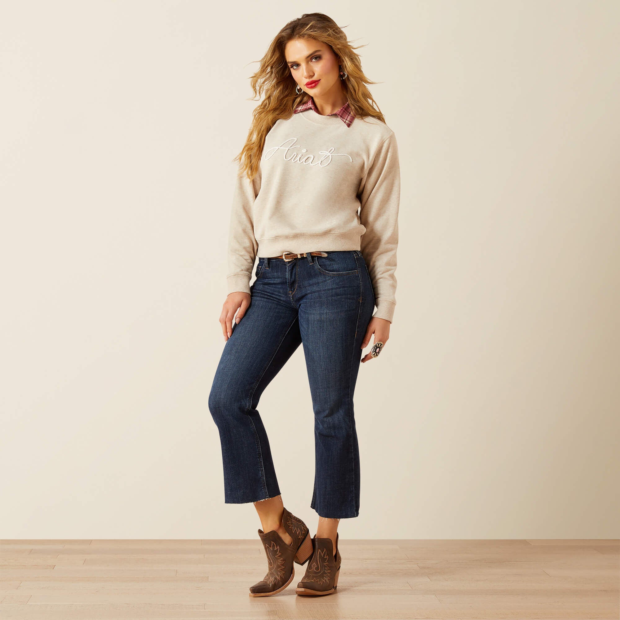 Essential Crew Sweatshirt Women - OATMEAL