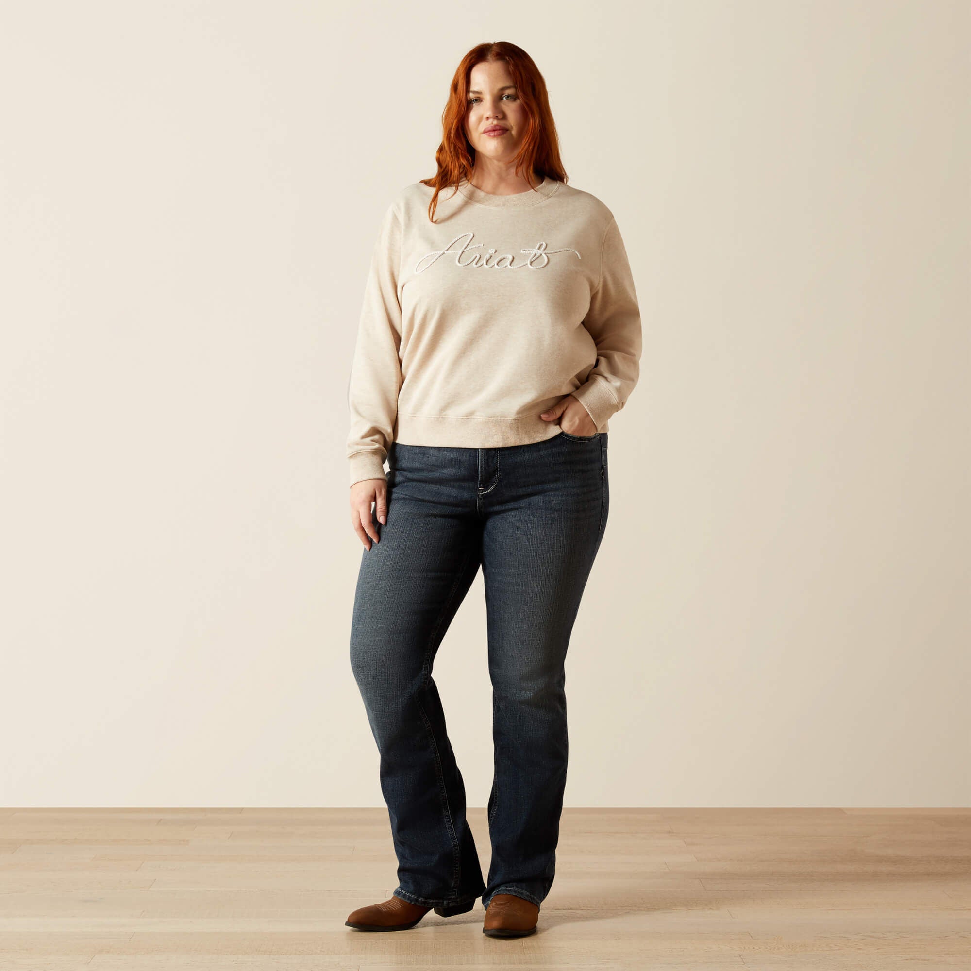 Essential Crew Sweatshirt Women - OATMEAL