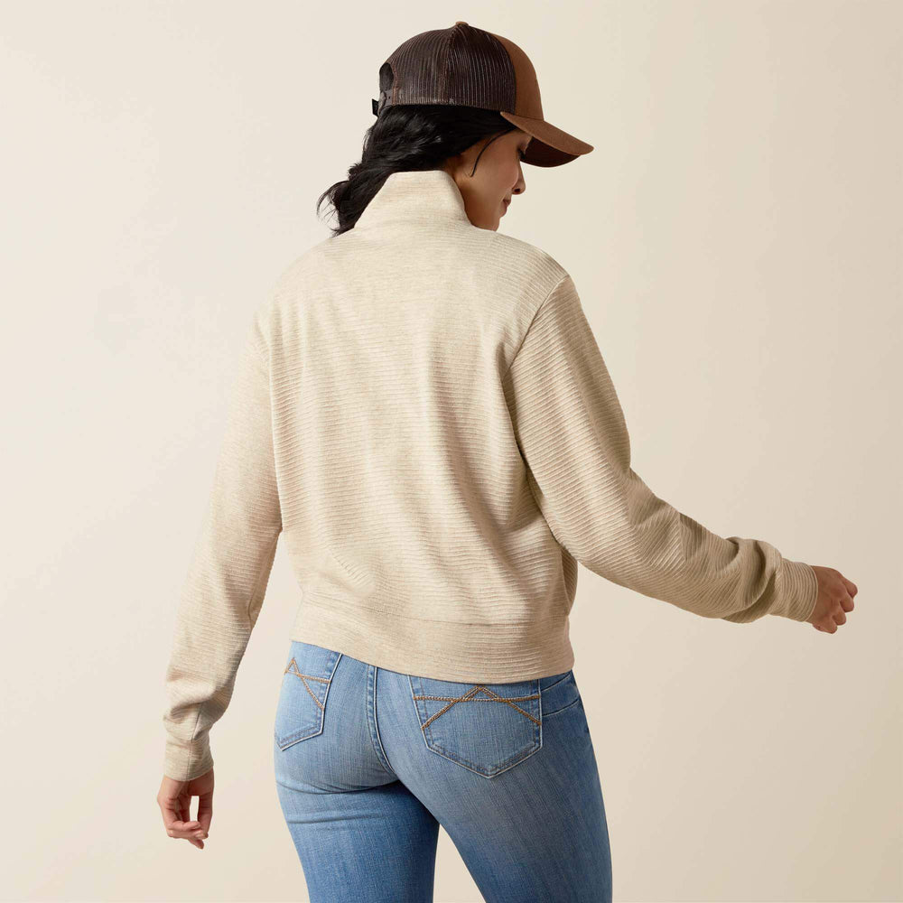 High Noon 1/2 Zip Pullover Women - OATMEAL HEATHER
