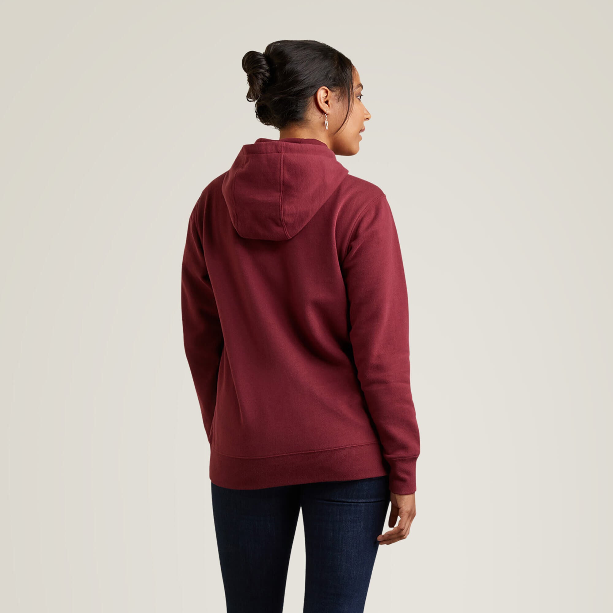 Ariat Logo Hoodie Women - ZINFANDEL