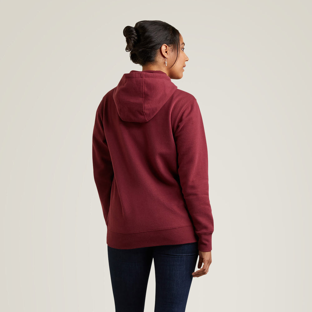 Ariat Logo Hoodie Women - ZINFANDEL