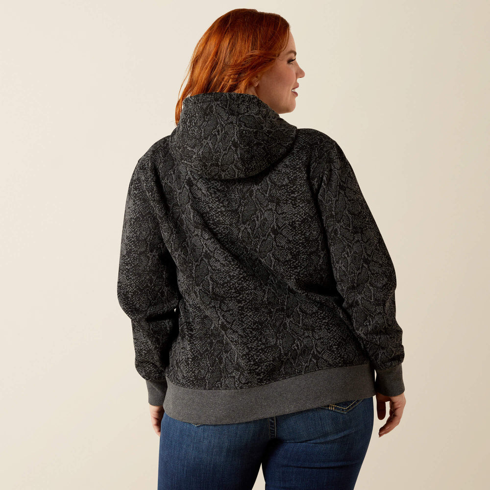 Snake Sheen Hoodie Women - TONAL SNAKE