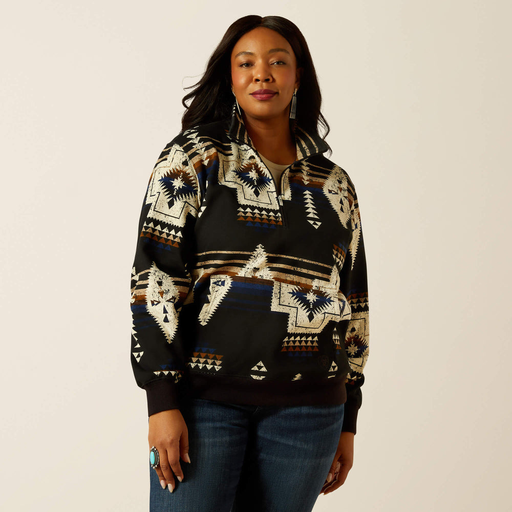 Sienna 1/2 Zip Sweatshirt Women - THORNSTONE PRINT