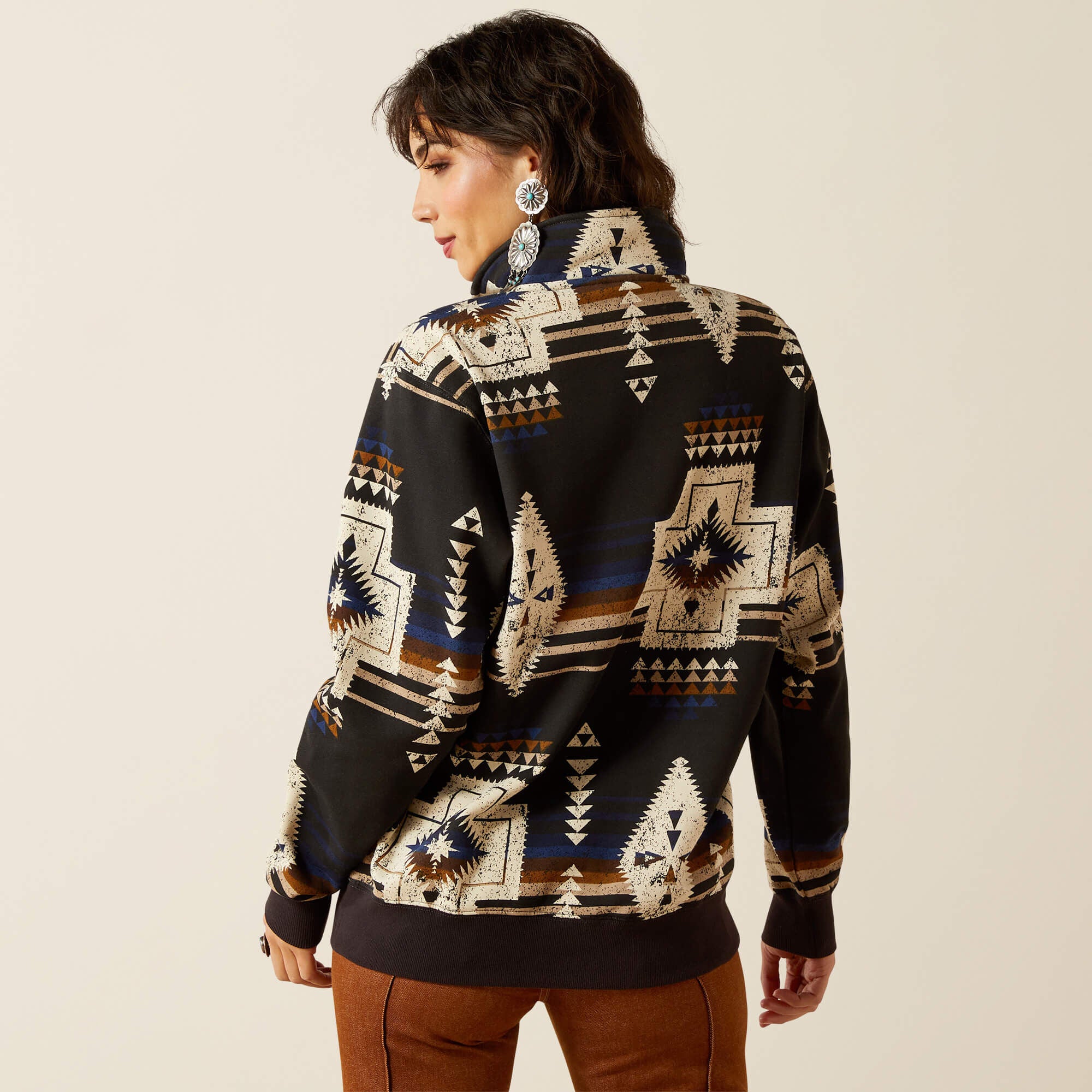 Sienna 1/2 Zip Sweatshirt Women - THORNSTONE PRINT