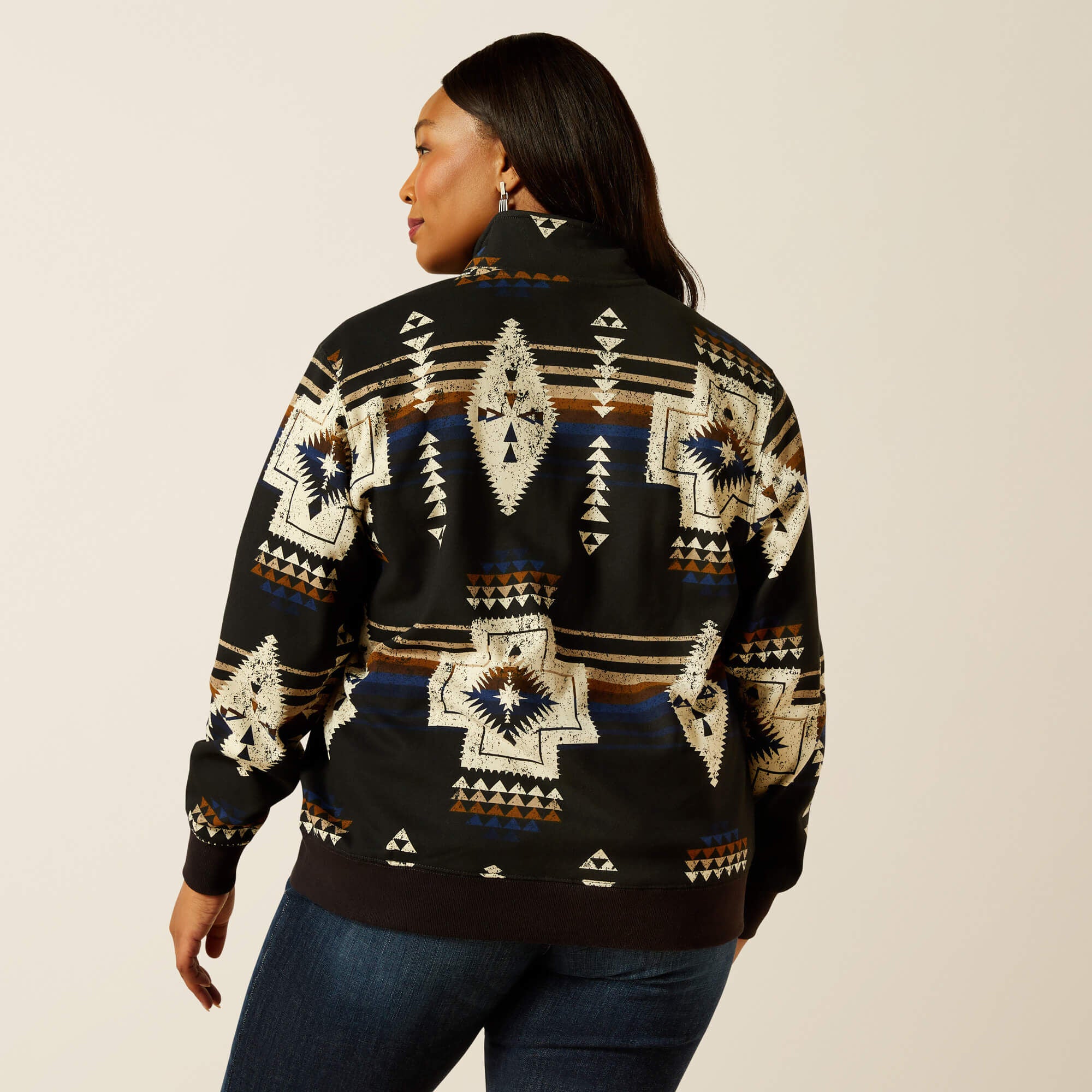 Sienna 1/2 Zip Sweatshirt Women - THORNSTONE PRINT