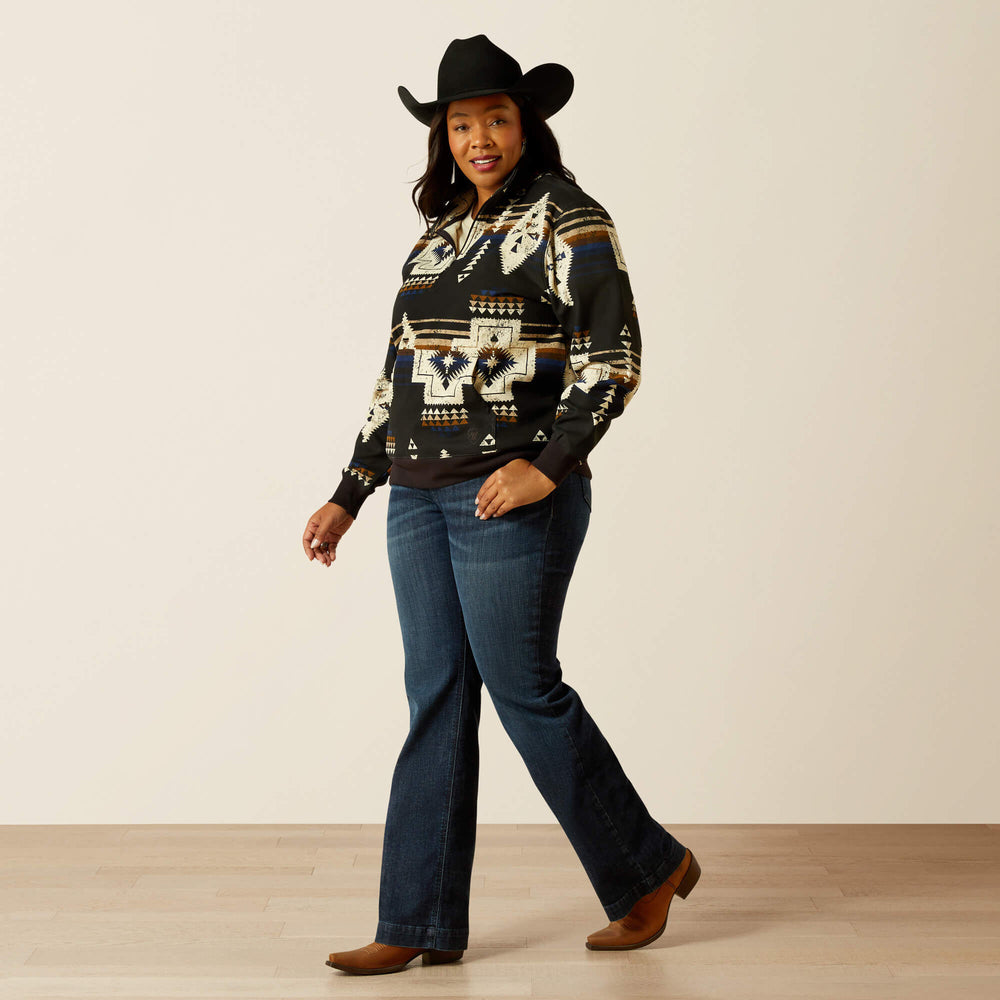 Sienna 1/2 Zip Sweatshirt Women - THORNSTONE PRINT