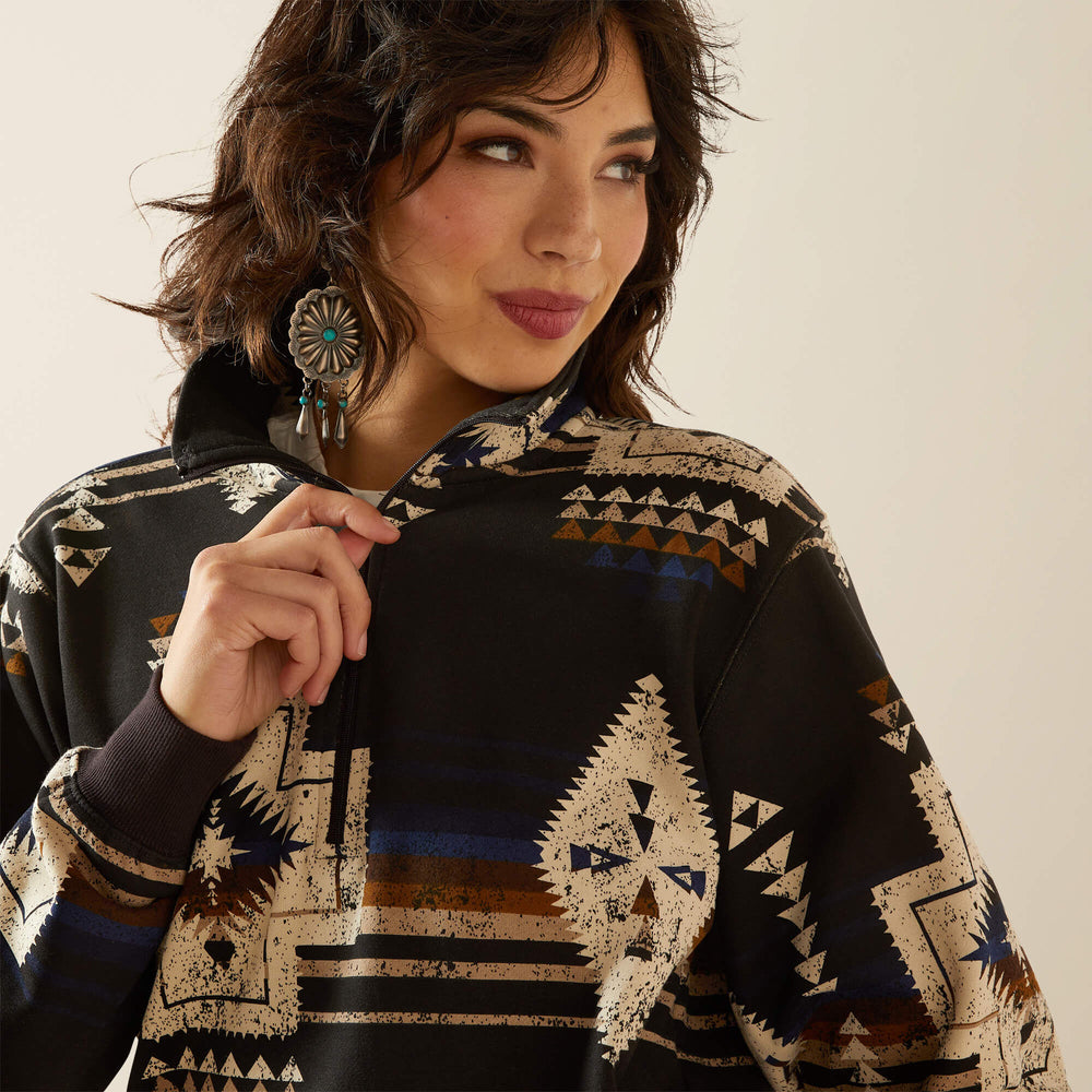 Sienna 1/2 Zip Sweatshirt Women - THORNSTONE PRINT
