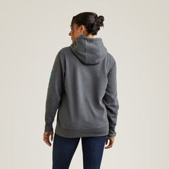 Ariat Logo Hoodie Women - CHARCOAL HEATHER