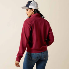 High Noon 1/2 Zip Pullover Women - BEAUJOLAIS
