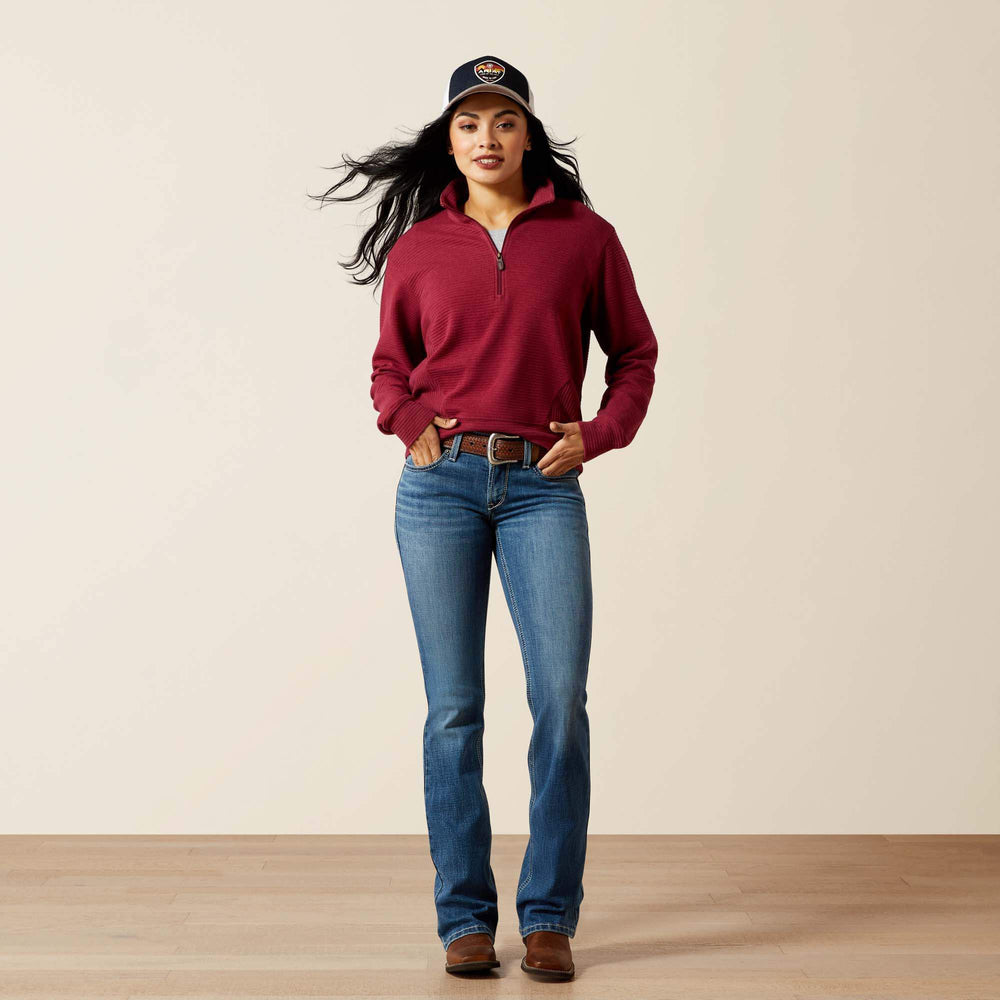 High Noon 1/2 Zip Pullover Women - BEAUJOLAIS