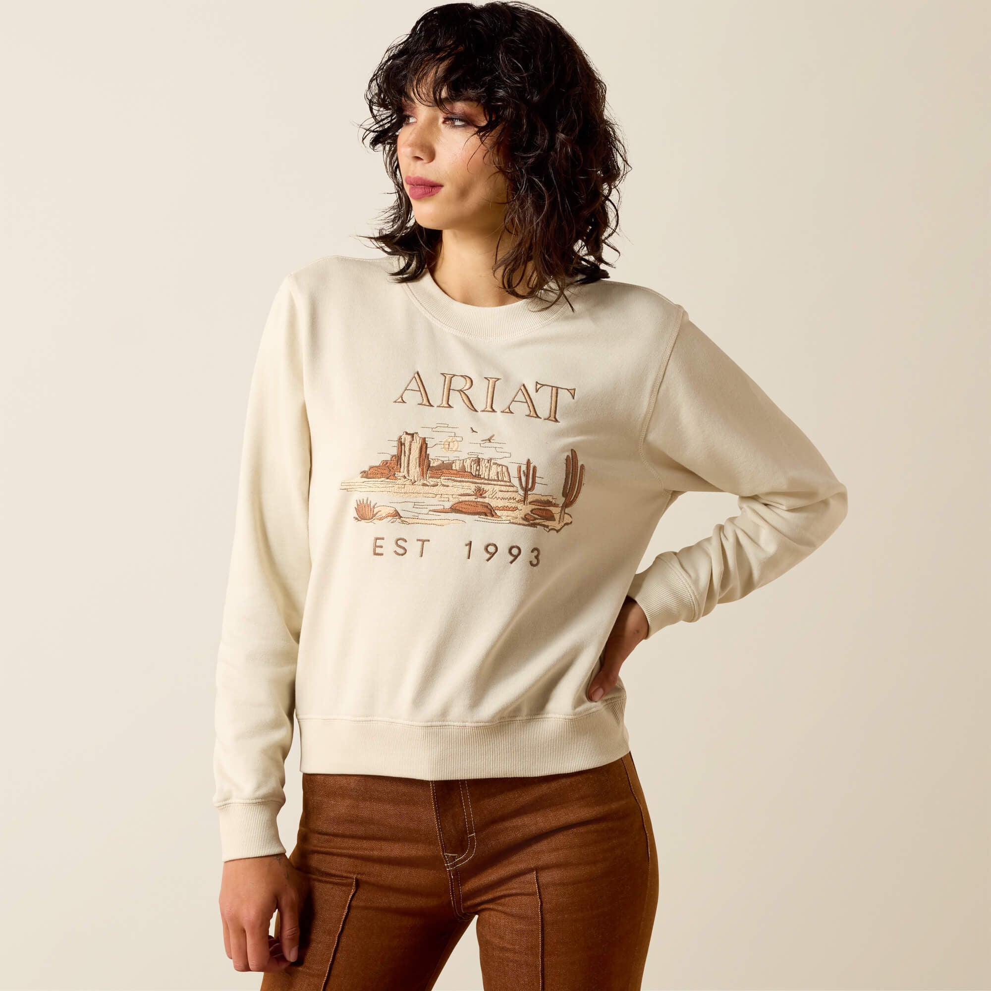 Essential Crew Sweatshirt Women - SUMMER SAND