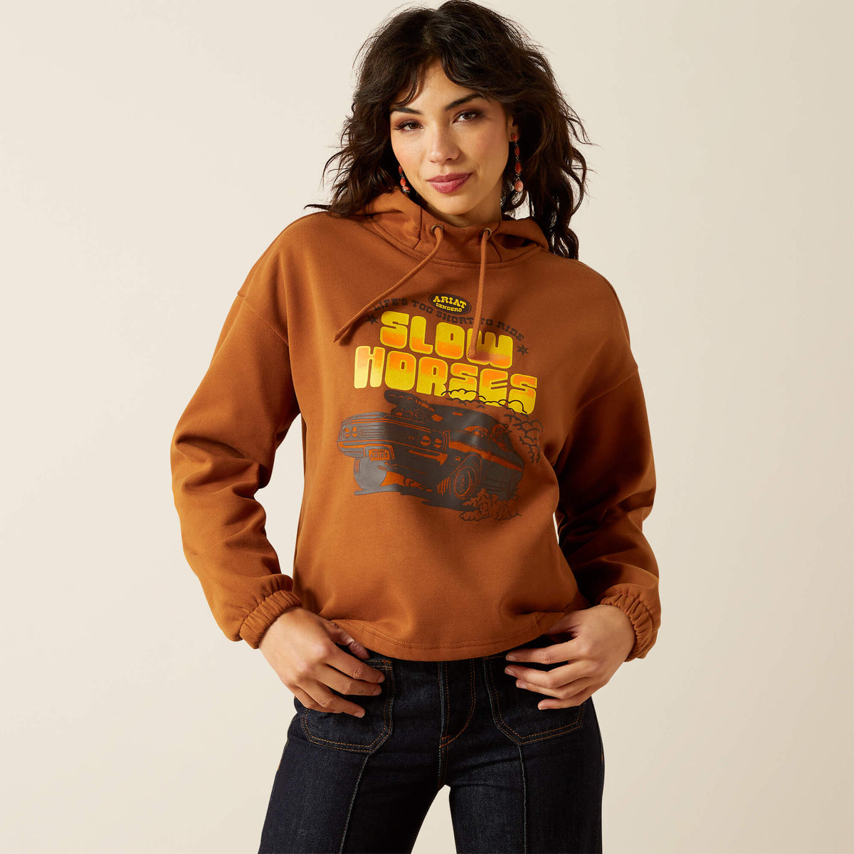 Essential Sendero Slow Horses Hoodie Women - GLAZED GINGER