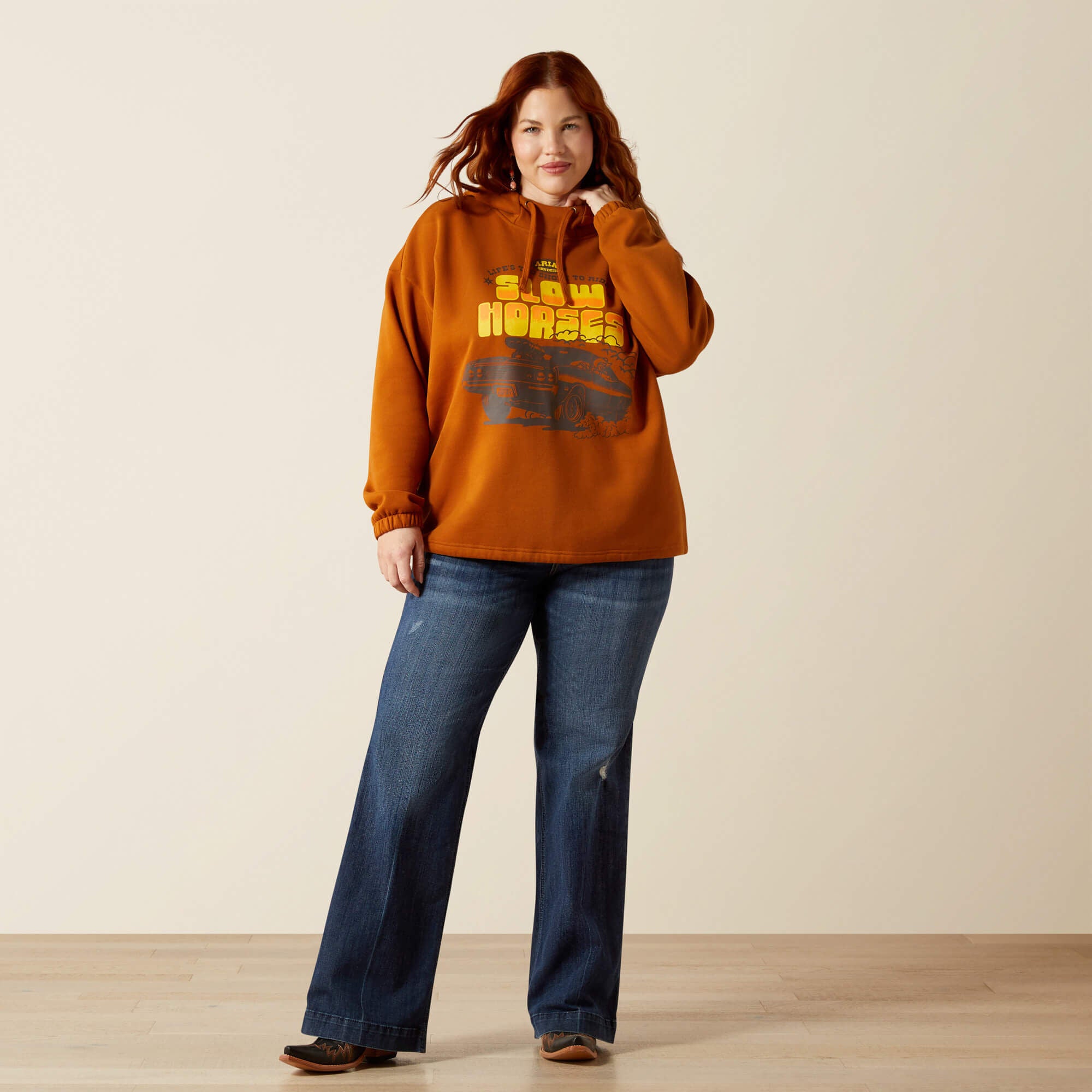 Essential Sendero Slow Horses Hoodie Women - GLAZED GINGER