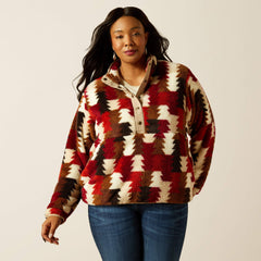 Berber Snap Front Sweatshirt Women - OMBRE TRIANGLES