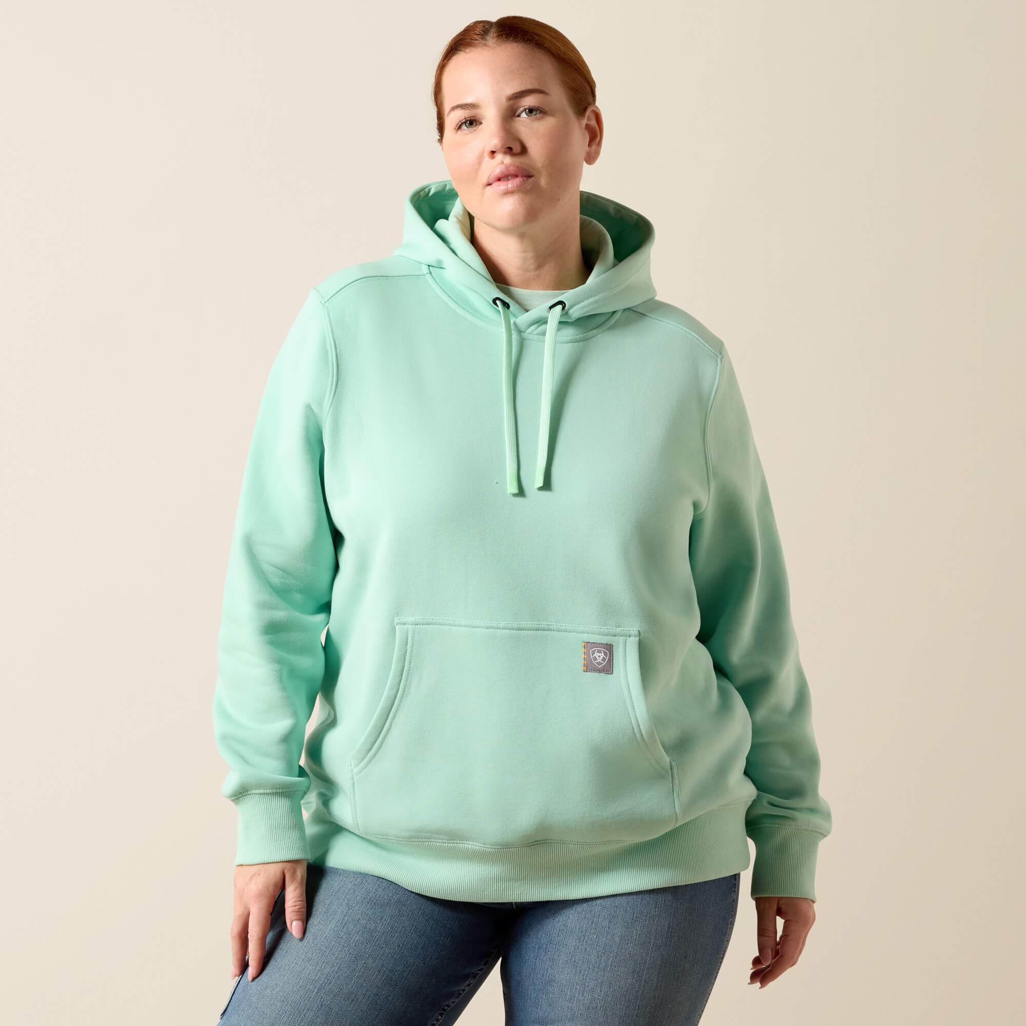 Rebar Lightweight Graphic Hoodie Women - LICHEN