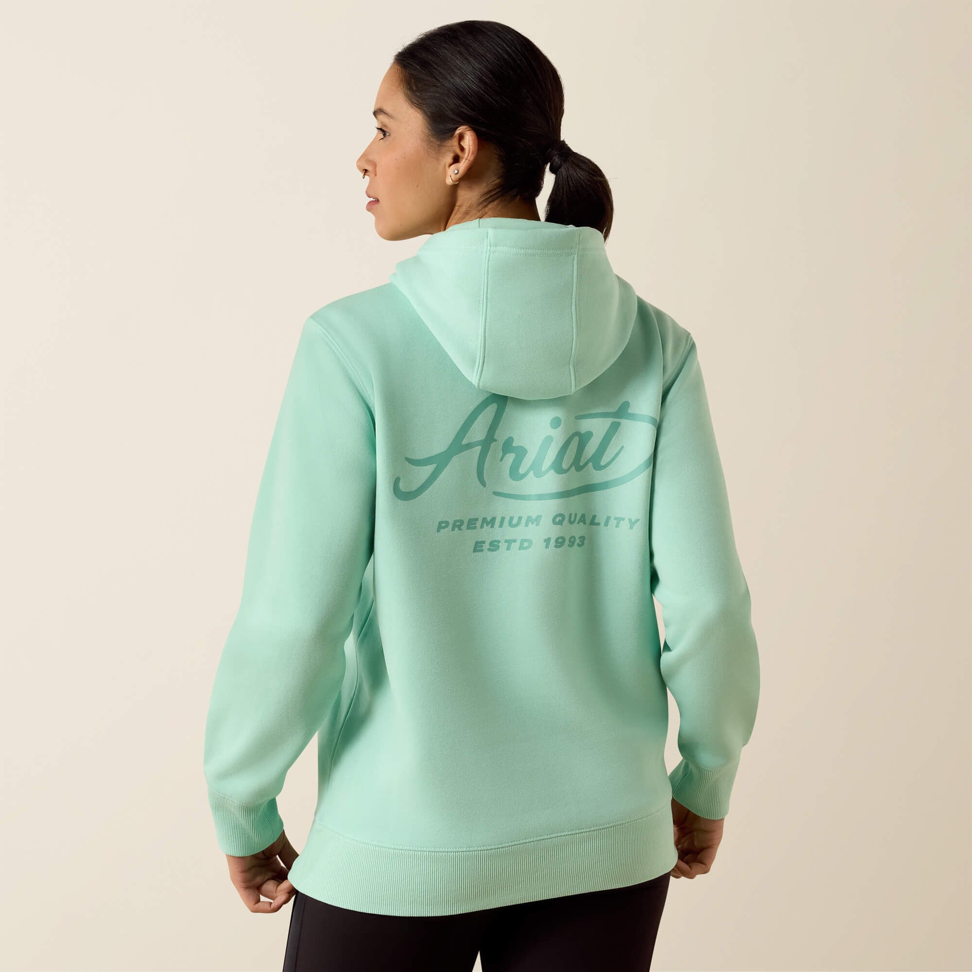 Rebar Lightweight Graphic Hoodie Women - LICHEN