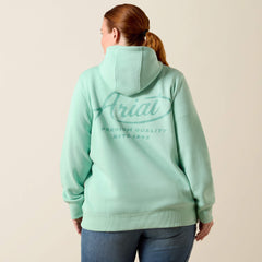 Rebar Lightweight Graphic Hoodie Women - LICHEN