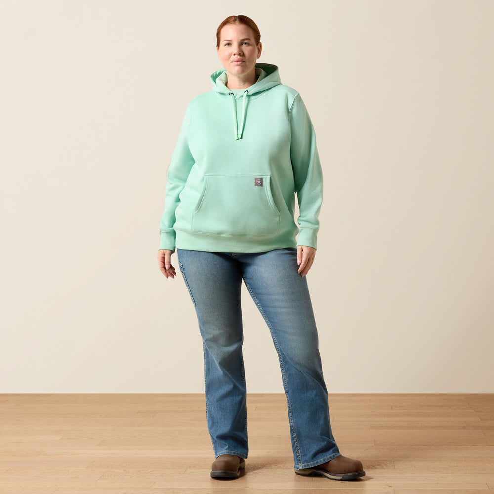 Rebar Lightweight Graphic Hoodie Women - LICHEN